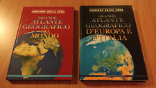 DUE GRANDI ATLANTI GEOGRAFICI MONDO E ITALIA + EUROPA CORRIERE DELLA SERA MCX