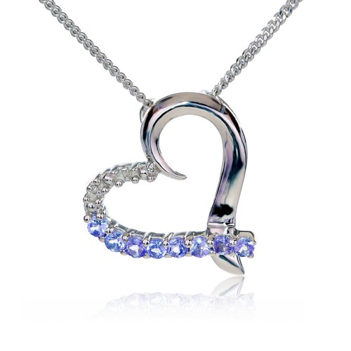 Collana cuore tanzanite