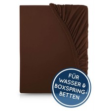 Lenzuolo con angoli letto sommier 180-200 x 200-220 cm 40 cm altezza ponte cotone marrone