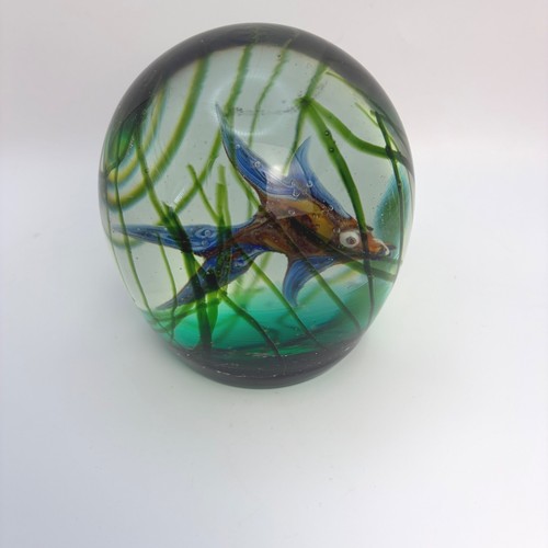 Vintage art glass paperweight - vintage,