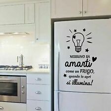 WALL STICKERS ADESIVO MURALE HOME CASA  HEART LOVE ARREDO CUCINA FRIGO