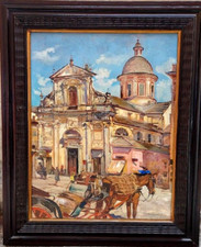 --CAPOLAVORO DI ENRICO CAROZZI 1910-1985 'CHIESA A FIRENZE' 1935!