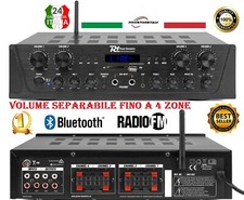 AMPLIFICATORE AUDIO FILODIFFUSIONE 400 WATT REGOLAZIONI VOLUME 4 ZONE SEPARATE