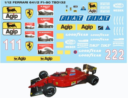 Decals per ferrari - per, 641/2