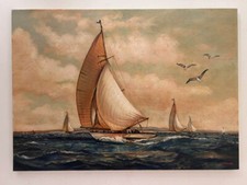 Dipinto Olio su Tela 50 X 70 cm Quadro firmato Di Grande+certificato pezzo unico