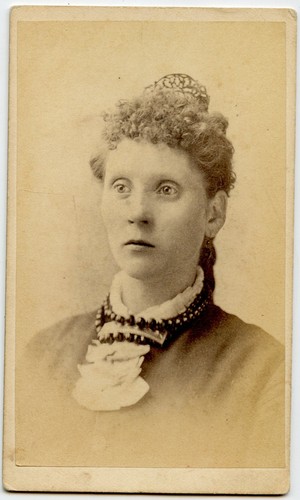 Young woman with hair comb - with,