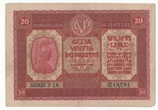 20  LIRE BUONO DI CASSA VENETA