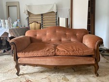 Sofa two seats color peach. Materials wood and tissue. Sizes 150x80cm 