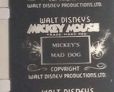 Mulinello film vintage 16 mm 50 piedi Walt Disney Enterprises Topolino cane pazzo cartone animato 