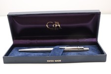 Vintage Caran D'Ache Madison Silver Plated Ballpoint Pen (Cased & Refill)