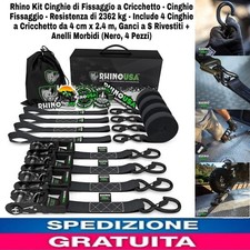 Kit Cinghie di Fissaggio a Cricchetto,Cinghie Fissaggio - Resistenza di 2362 kg 