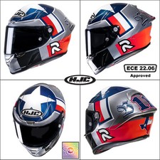 HJC RPHA 1 Ben Spies replica casco moto da corsa faccia intera FIM Silverstar