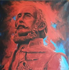 Daniele FISSORE, Acrilico su tela, 2009 cm. 70x70 "Lajos KOSSUTH"