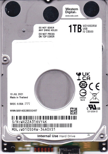 Wd10sdrw 34a0xs1 wx22a3 - wd10sdrw-34a0xs1, s/n: