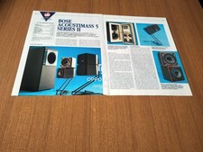 1992 BOSE ACOUSTIMASS 5 SERIES II  CARATTERISTICHE SPEAKERS DIFFUSORI
