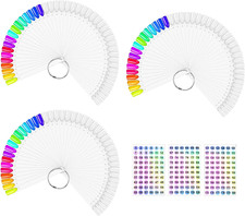 150 Pezzi Tip Unghie Espositore, Campioni per Unghie Positore Unghie Ventaglio E