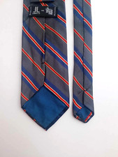 CRAVATTA LANCETTI MADE IN ITALY PURA SETA SOIE REINE SEIDE UOMO REGIMENTAL