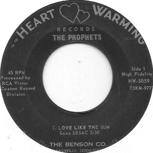 The prophets love like - the, sun