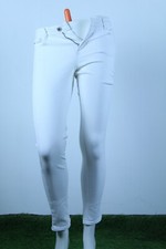 ZARA PANTALONE BIANCO JEANS DONNA ADERENTE TAG SIZE 40