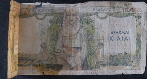 Banconota grecia 1000 dracme - banconota,