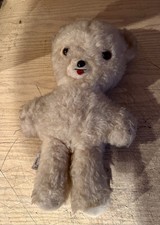"COCCOLINO" "LENCI" peluche vintage, colore bianco panna, altezza 22 cm.