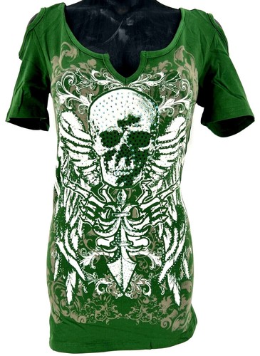 Camicia pistola teschio spalla - teschio,