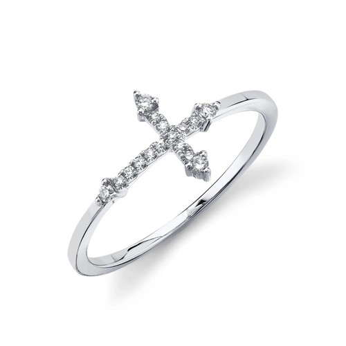 Anello con diamante croce in - con,