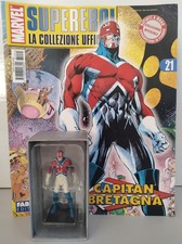 MARVEL LA COLLEZIONE UFFICIALE N° 21 CAPITAN BRETAGNA STATUETTA + FASCICOLO