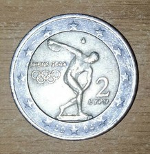 Moneta 2 Euro GRECIA Giochi Olimpici Olimpiadi di ATENE 2004 Athens BB Circolata