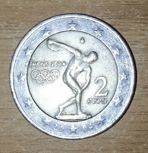 Moneta euro grecia - moneta,