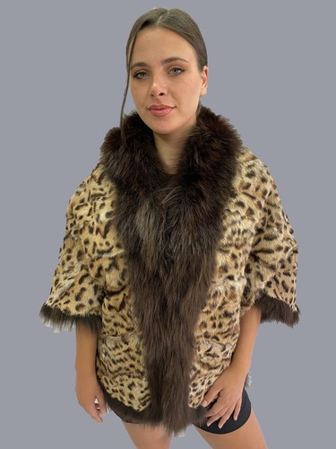 Pelliccia vera leopardo rex
