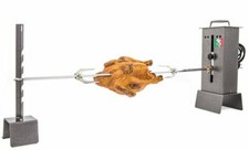 GIRARROSTO ELETTRICO A MOTORE CON SPIEDO PER CAMINO E BARBECUE REGOLABILE (28867