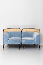 divano componibile a due sedute in velluto