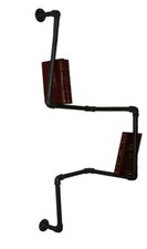 Libreria industriale scaffale mensola con tubi idraulici tubature stile urban 