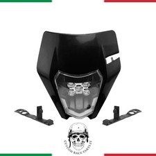 Faro LED Maschera Universale Moto Enduro Cross KTM Husqvarna DRZ WR YZ KX NERO