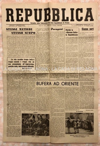 Giornale repubblica s i - giornale, in