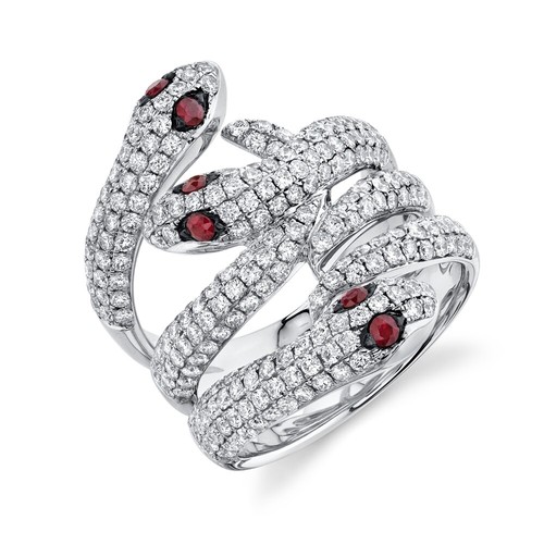 Diamante rubino anello - diamante,