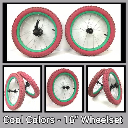 Set ruote bici verde - set,