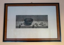 Quadro Acquaforte Ettore Mossini Natura Morta 