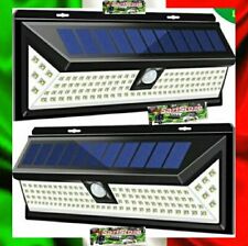 Lampada Faretto 190 Led Luce Ricaricabile Pannello Solare , Esterno Sensore