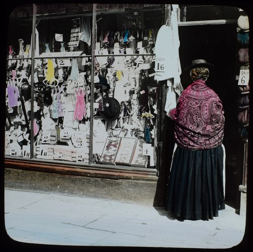 Woman going into - woman, clothes