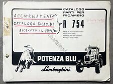 Catalogo Parti di Ricambio Trattori - Lamborghini R 754 Potenza Blu - 1981