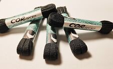 CorSport - 5 Paia stringhe piatte per scarpe da calcio o rugby da 140 cm, nere