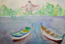 Quadro acquerello vintage