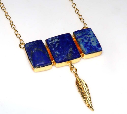 Collana lapislazzuli foglia - collana,