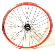 Ruota bici anteriore 26" rossa