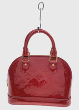 Borsa a mano Louis Vuitton Alma BB Monogram Vernis Bordeaux M91771 in pelle verniciata