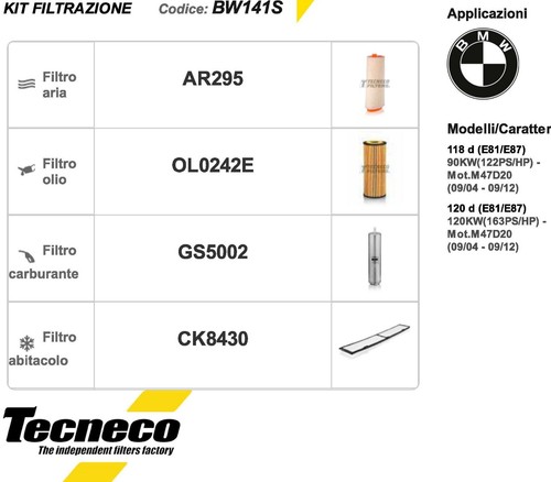 Kit tagliando filtri bmw - 4,