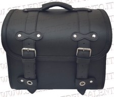 Bauletto borsa Vespa Lambretta borsone portapacchi vera pelle moto lucchetto