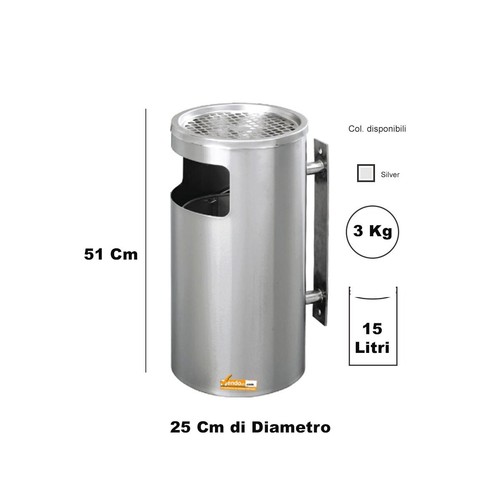 Posacenere con cestino getta - con,